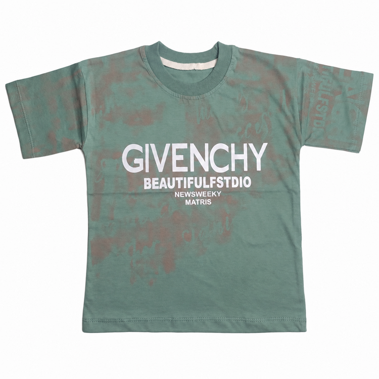 تیشرت دورس دو نخ پسرانه GIVENCHY طرح گرافیکی