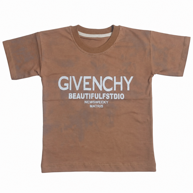 تیشرت دورس دو نخ پسرانه GIVENCHY طرح گرافیکی